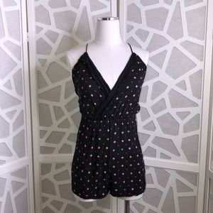 Black and red romper